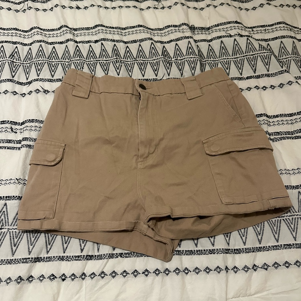 Fashion Nova Tan Cargo Shorts for Women
